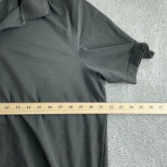 Izod Performance Golf Polo Shirt L/G Black Polyester Mens Top 0635 - Picture 5 of 8